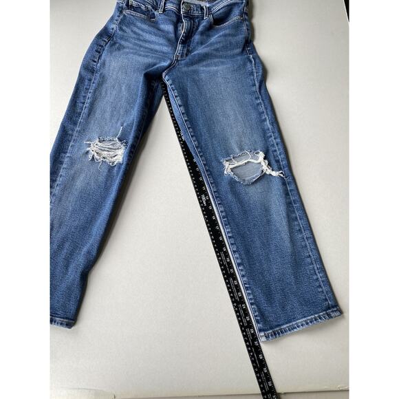 Banana Republic Pants Womens Size 29 Premium Denim Mid Rise Straight Distressed - Picture 9 of 12